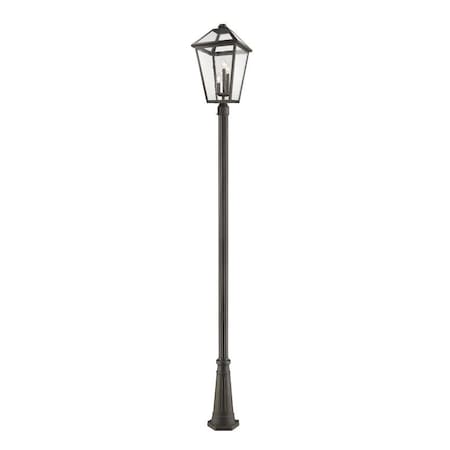 Z-Lite Talbot 3 Light Outdoor Post Mounted Fixture, Oil Rubbed Bronze And Seedy 579PHXLR-519P-ORB